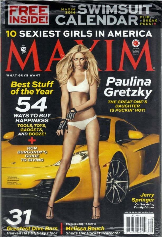 MAXIM magazine side cover Issue 189 December 2013