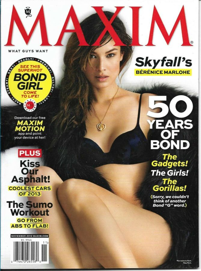 MAXIM magazine side cover Issue 178 November 2012