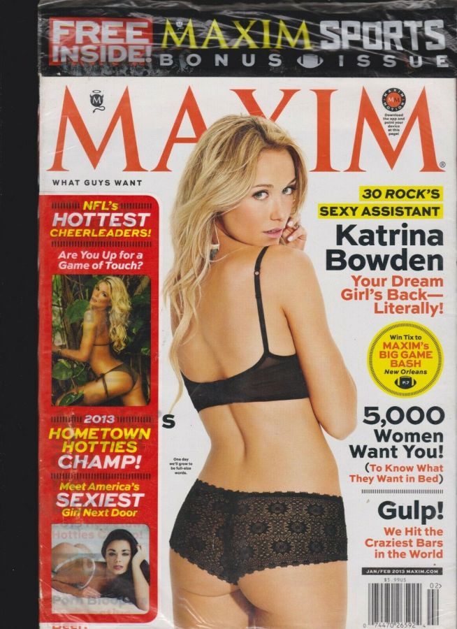 MAXIM magazine side cover Issue 180 January/February 2013