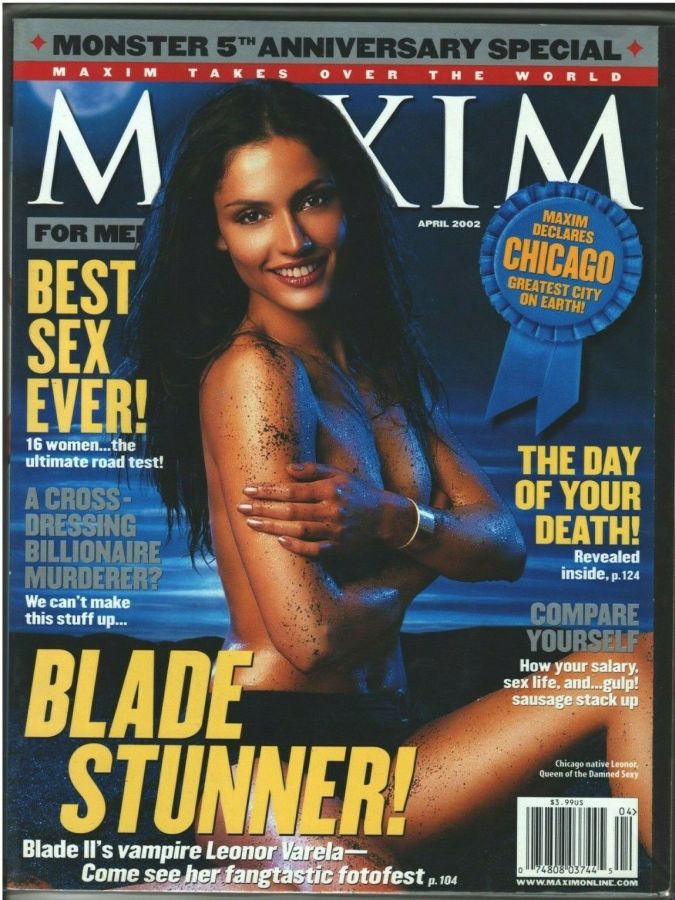 MAXIM magazine side cover Issue 52 April 2002