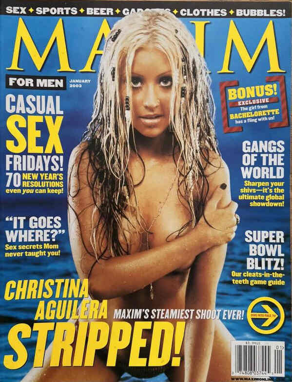 MAXIM magazine side cover Issue 61 January 2003