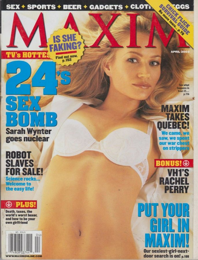 MAXIM magazine side cover Issue 64 April 2003