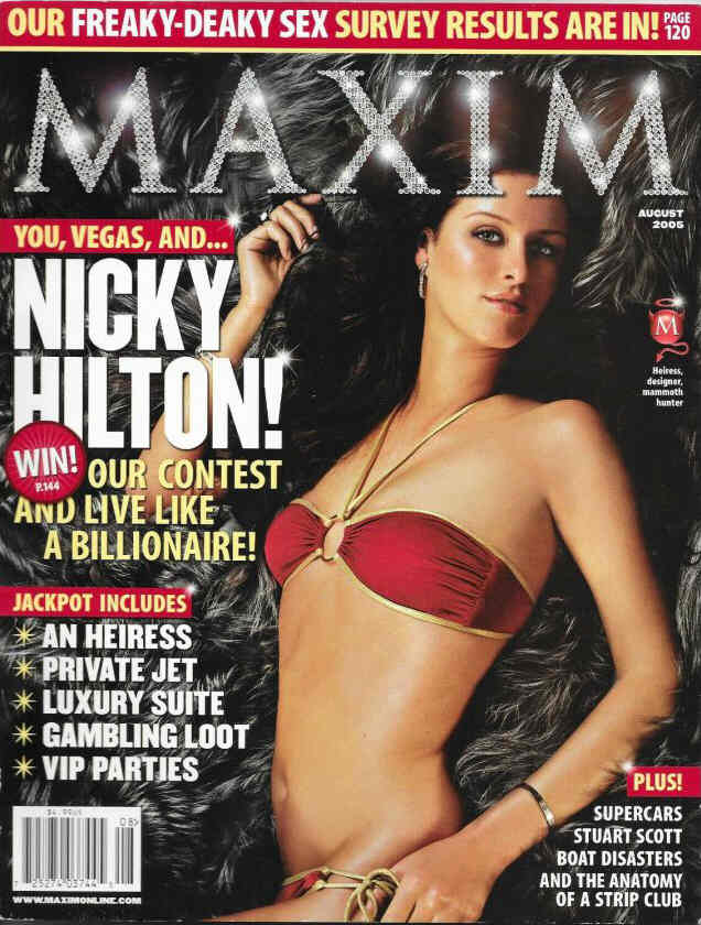 MAXIM magazine side cover Issue 92 August 2005