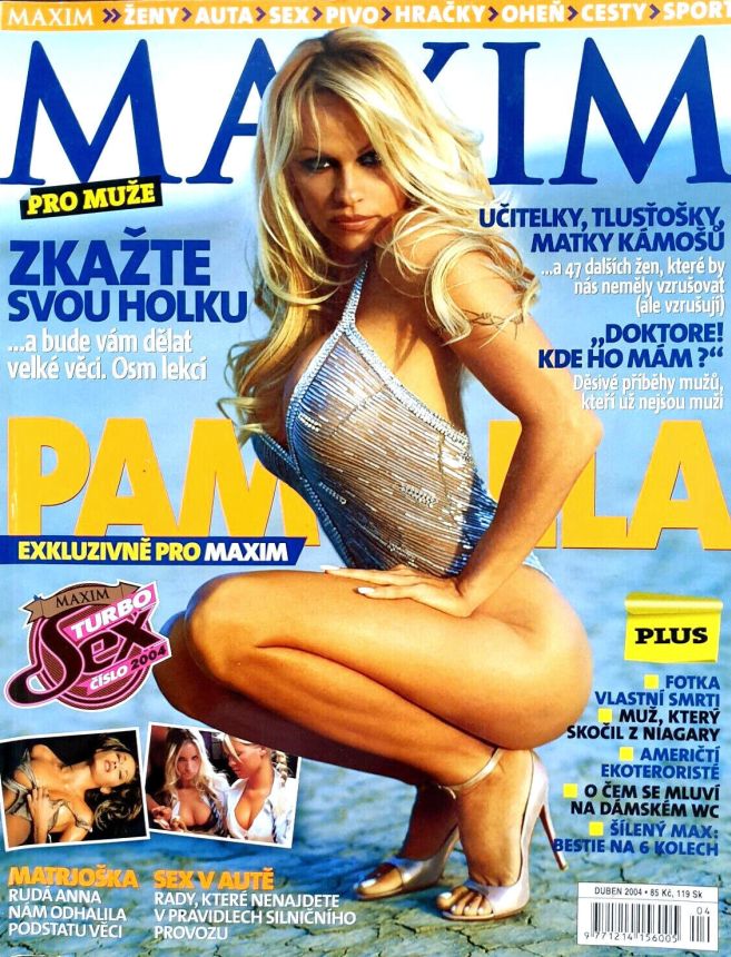 MAXIM CZECH magazine side cover  April 2004