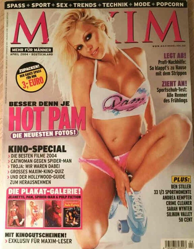MAXIM GERMANY magazine side cover  April 2004