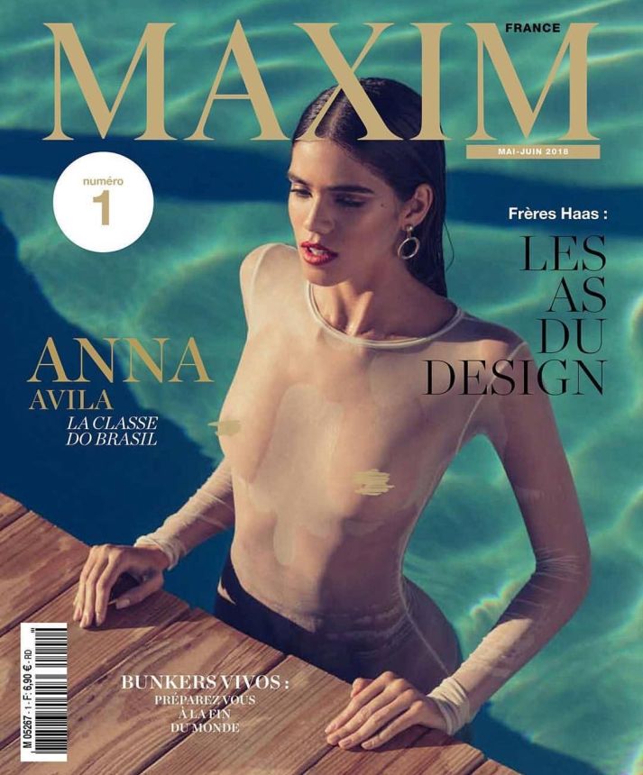 MAXIM FRANCE magazine side cover  May/June 2018
