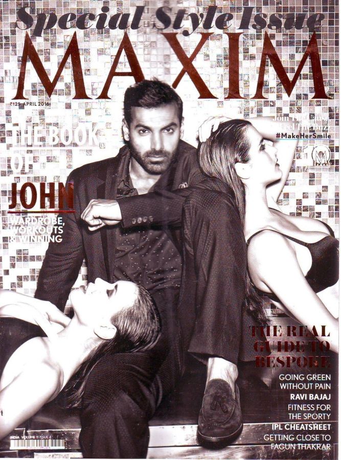 MAXIM (In) magazine side cover April 2016