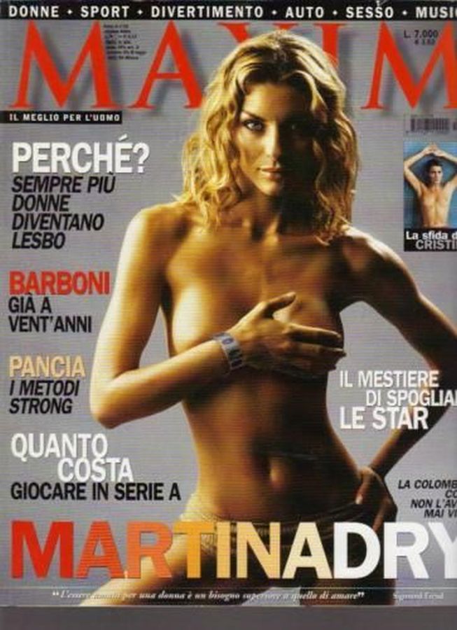 MAXIM ITALY magazine side cover  October 2001