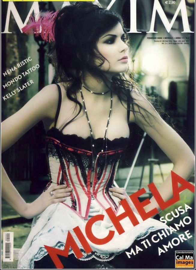 MAXIM ITALY magazine side cover  February 2008