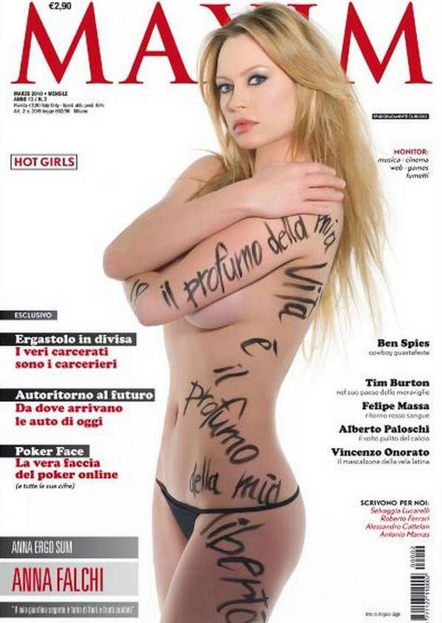 MAXIM ITALY magazine side cover  March 2010