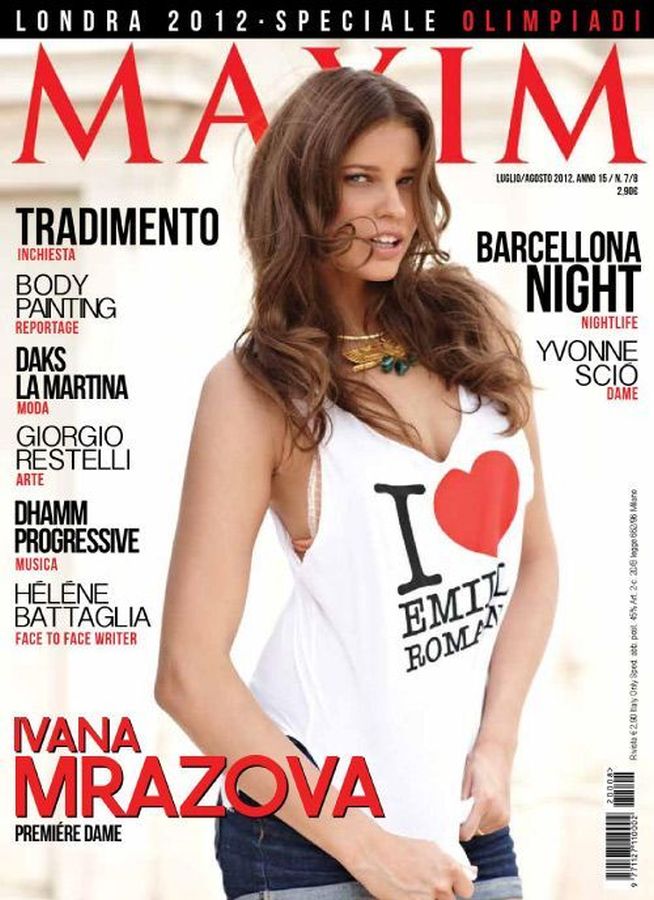 MAXIM ITALY magazine side cover  July/August 2012