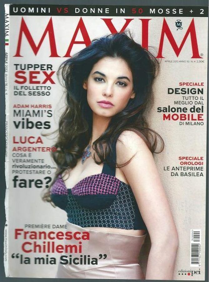 MAXIM ITALY magazine side cover  April 2013