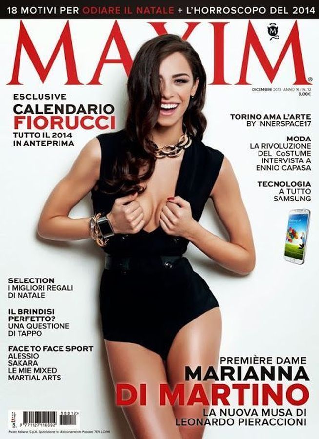 MAXIM ITALY magazine side cover  December 2013