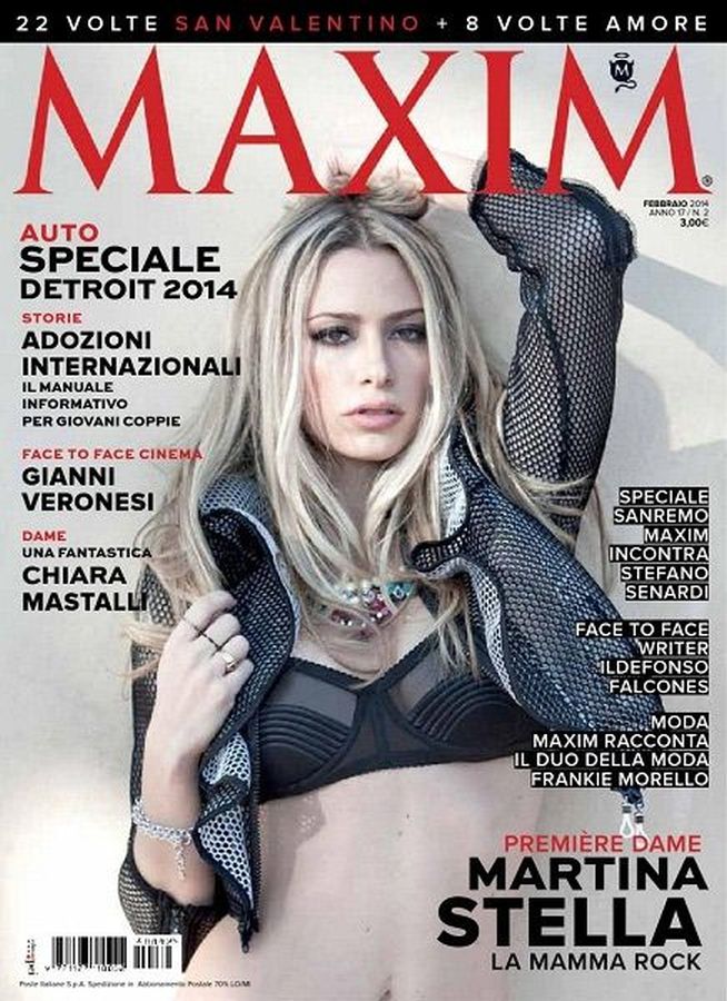 MAXIM ITALY magazine side cover  February 2014