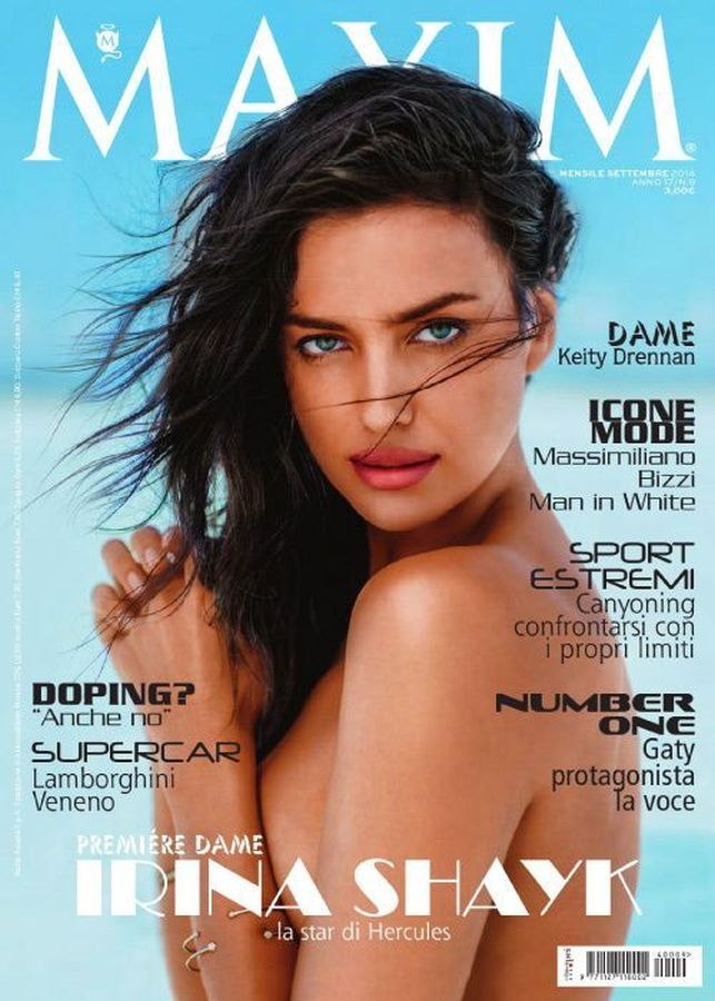 MAXIM ITALY magazine side cover  September 2014