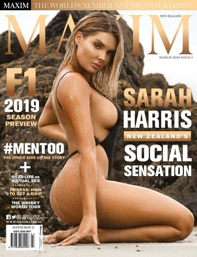 MAXIM NEW ZEALAND magazine side cover Issue 1  March 2019