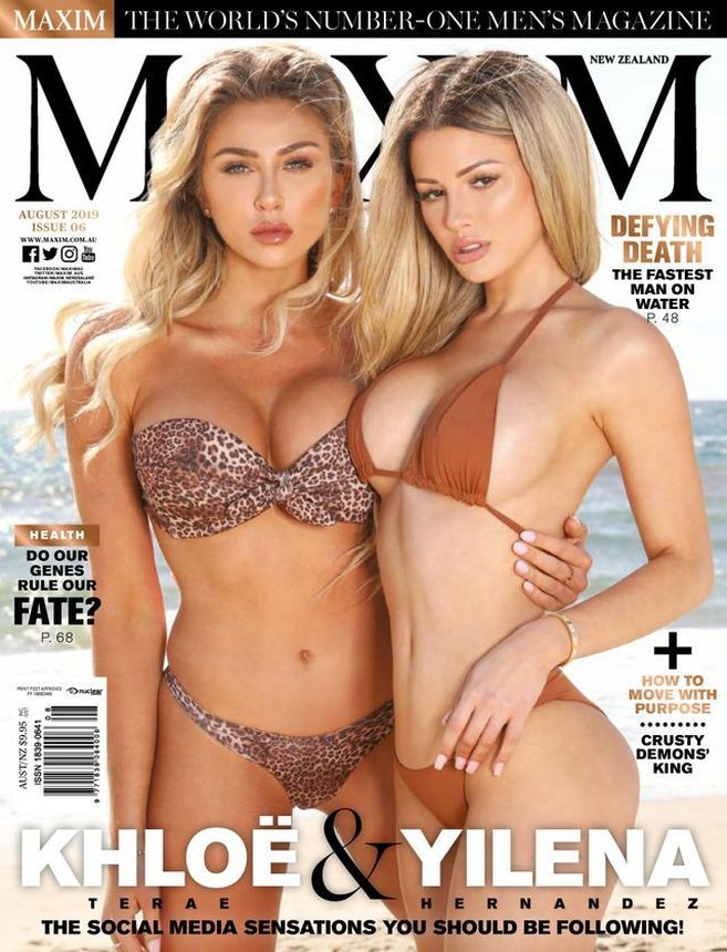 MAXIM NEW ZEALAND magazine side cover  August 2019