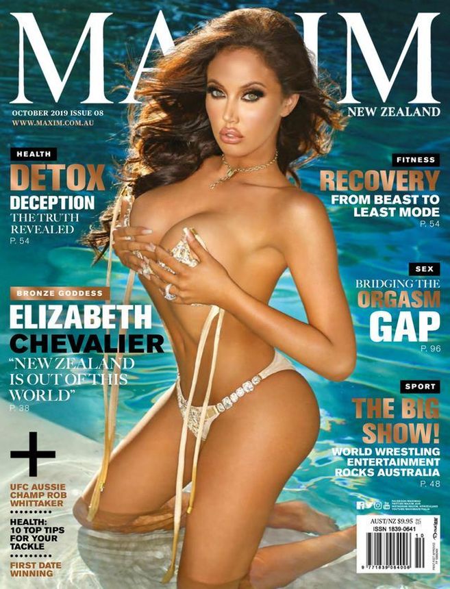 MAXIM NEW ZEALAND magazine side cover  October 2019
