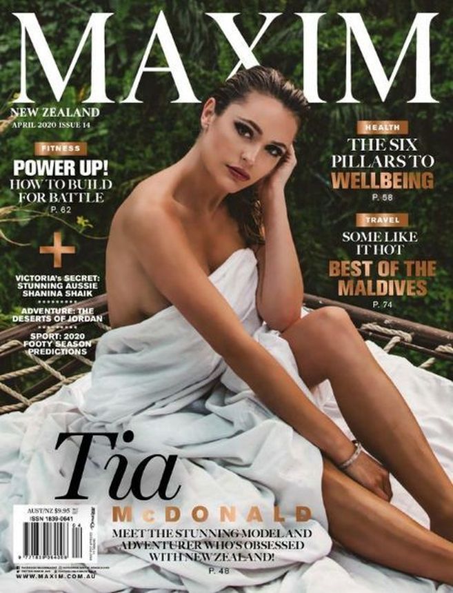 MAXIM NEW ZEALAND magazine side cover  April 2020