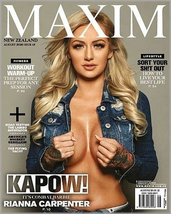 MAXIM NEW ZEALAND magazine side cover  August 2020