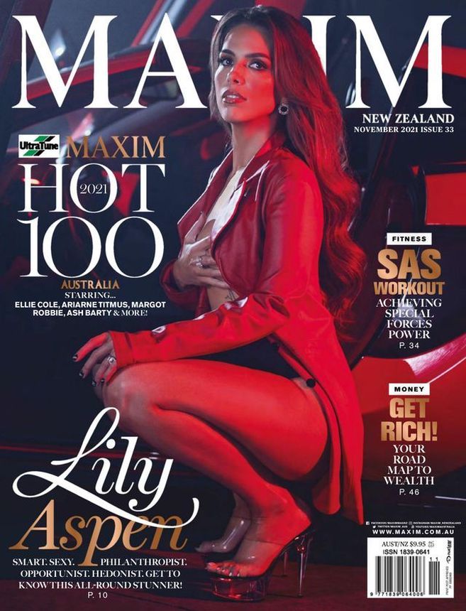 MAXIM NEW ZEALAND magazine side cover  November 2021