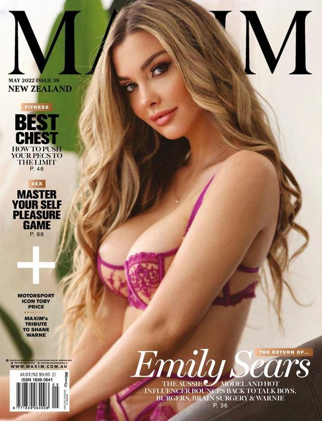 MAXIM NEW ZEALAND magazine side cover  May 2022