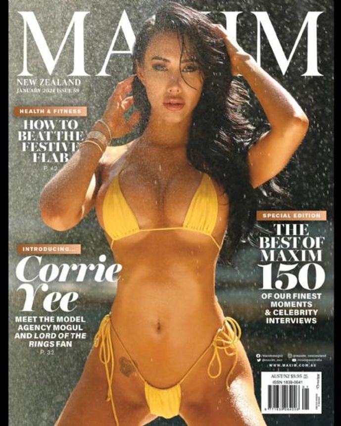 MAXIM NEW ZEALAND magazine side cover  January 2024