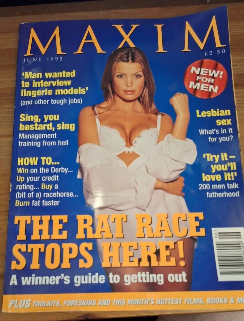 MAXIM (UK) magazine side cover  June 1995