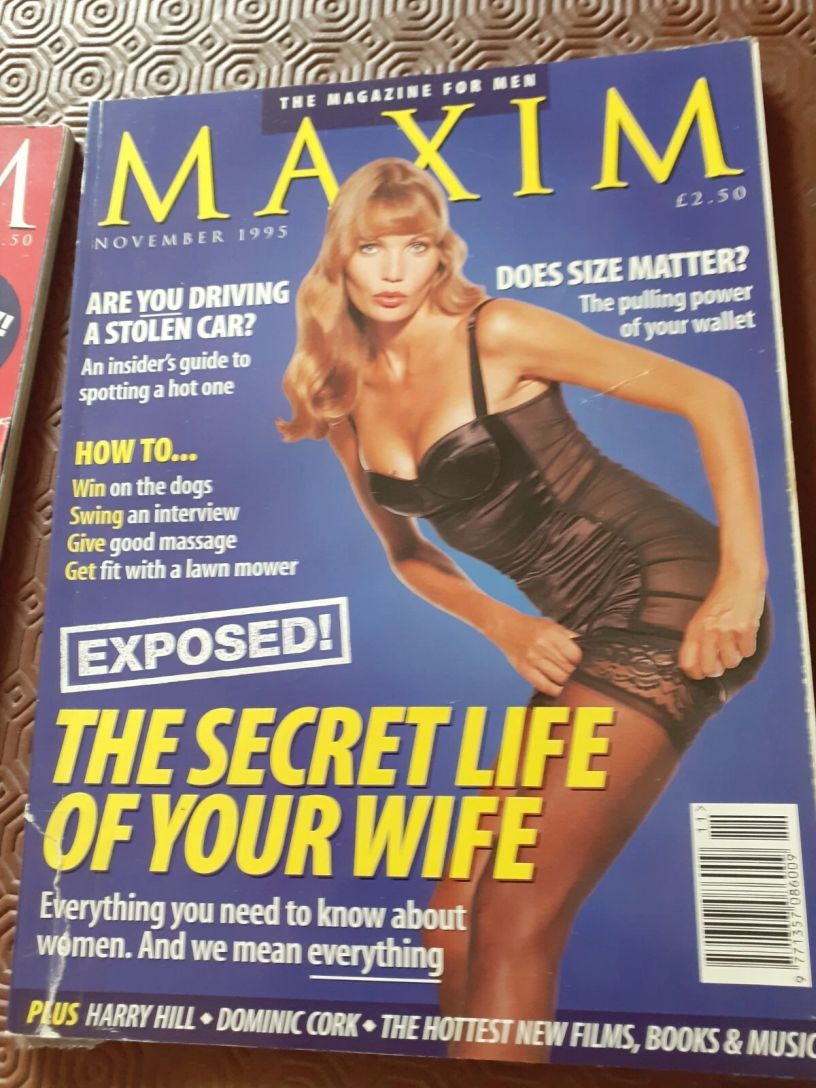 MAXIM (UK) magazine side cover  November 1995