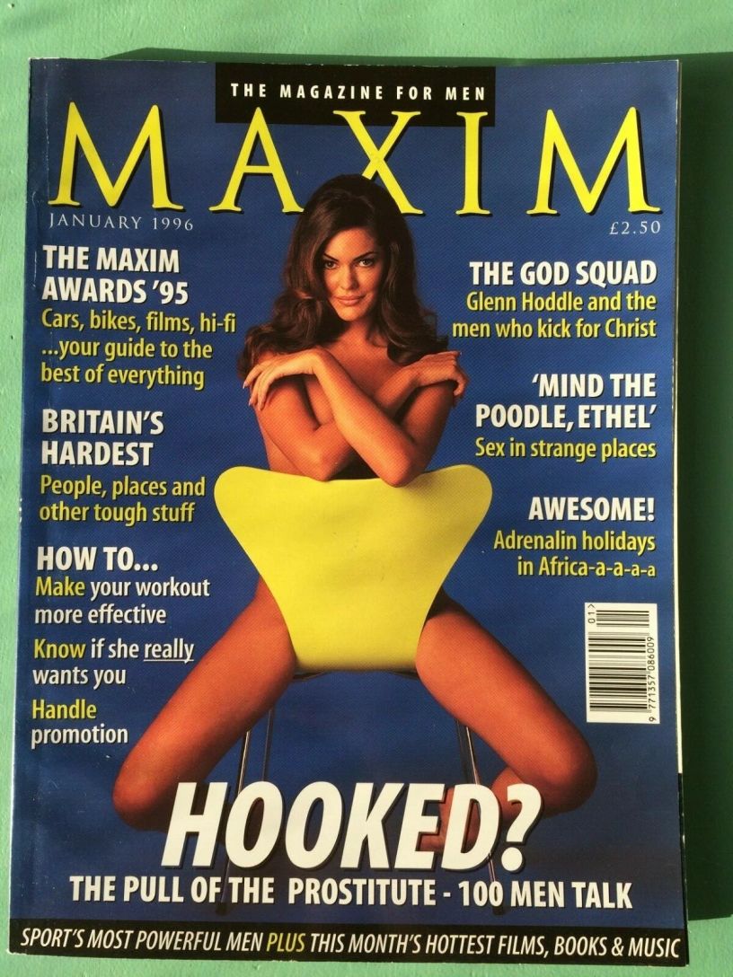 MAXIM (UK) magazine side cover  January 1996