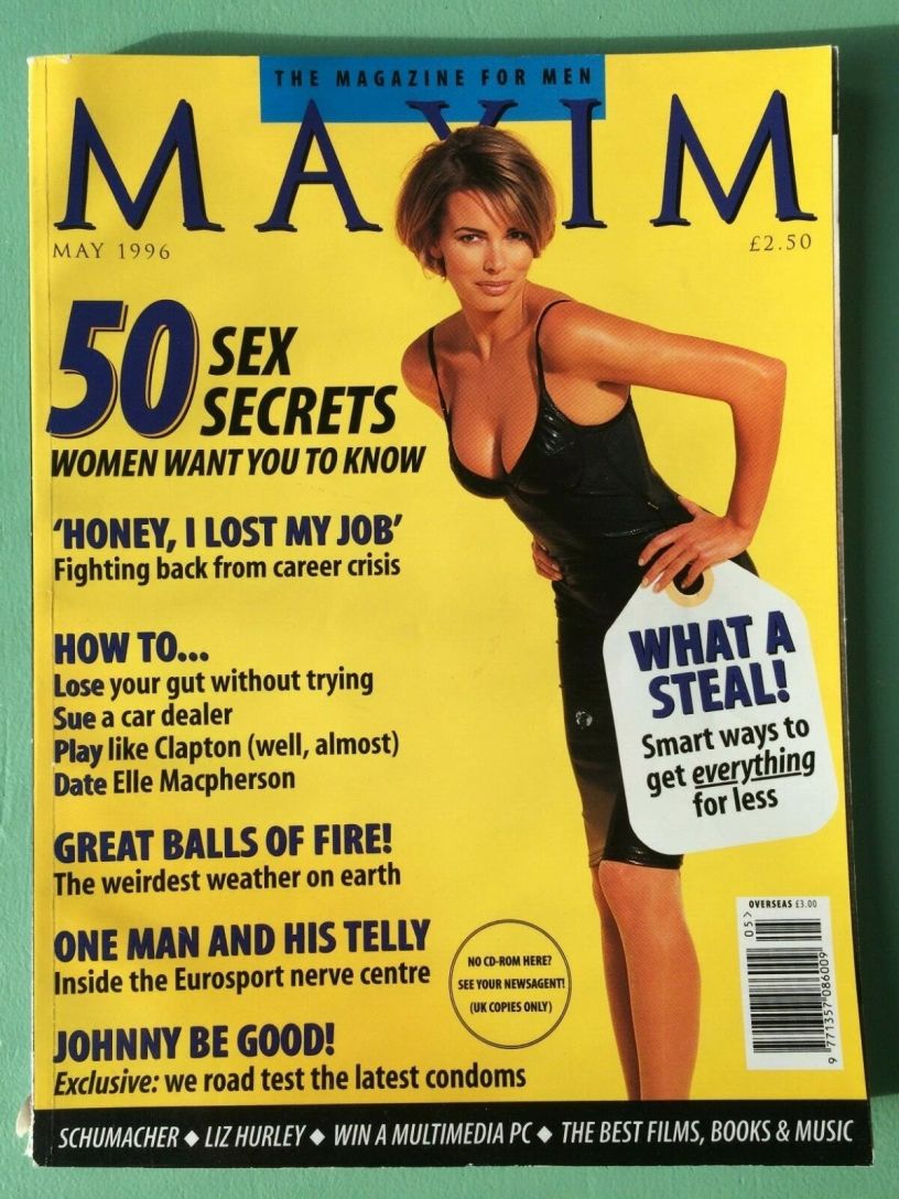 MAXIM (UK) magazine side cover  May 1996