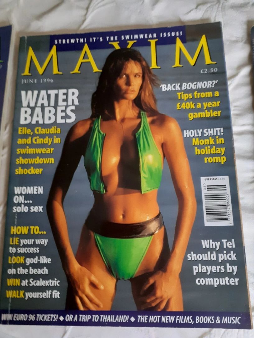 MAXIM (UK) magazine side cover  June 1996