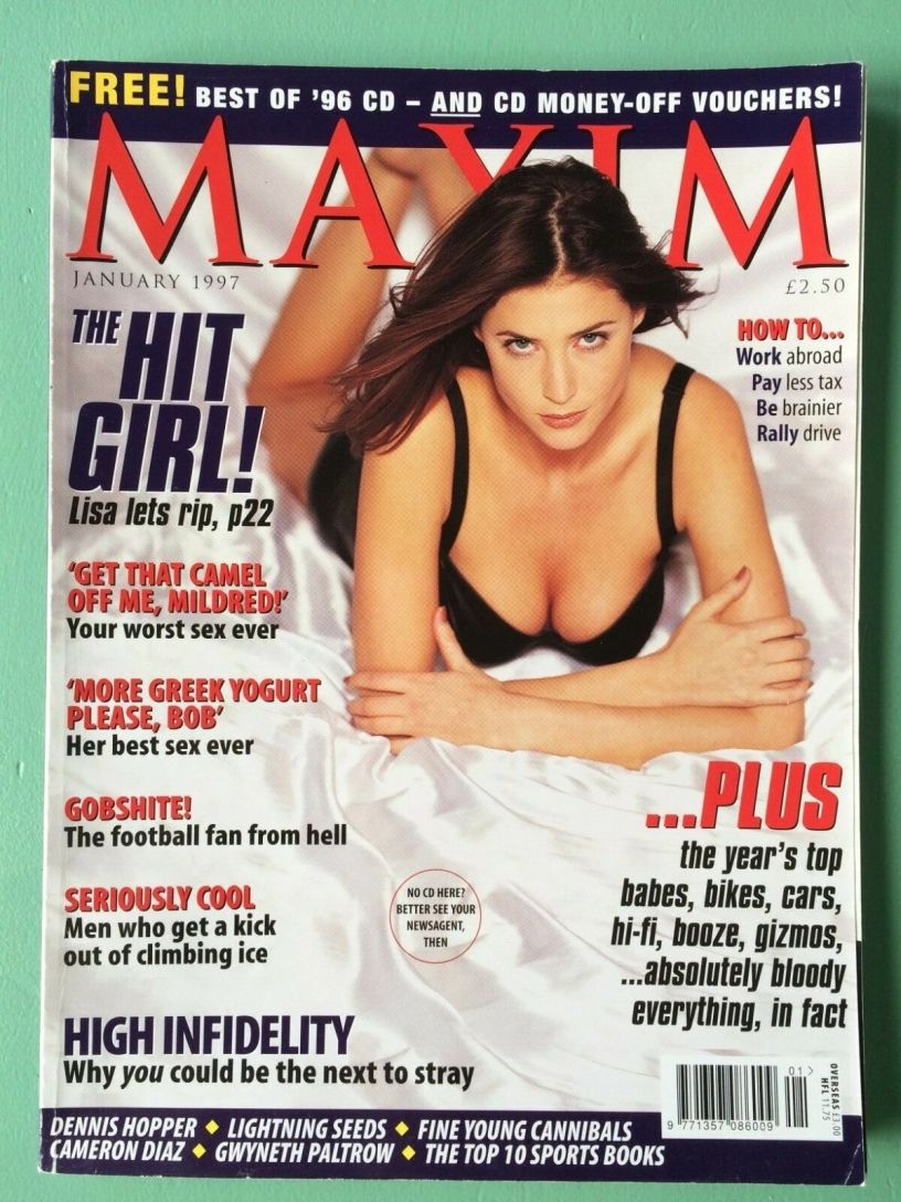 MAXIM (UK) magazine side cover  January 1997