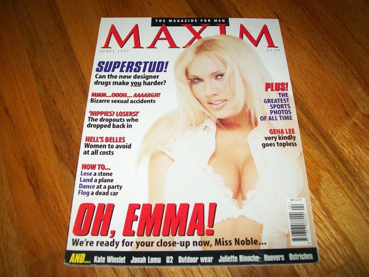 MAXIM (UK) magazine side cover  April 1997