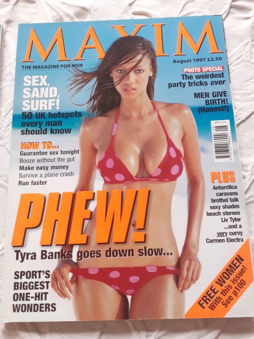 MAXIM (UK) magazine side cover  August 1997