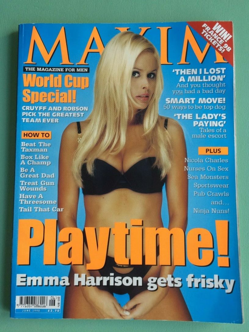 MAXIM (UK) magazine side cover  June 1998