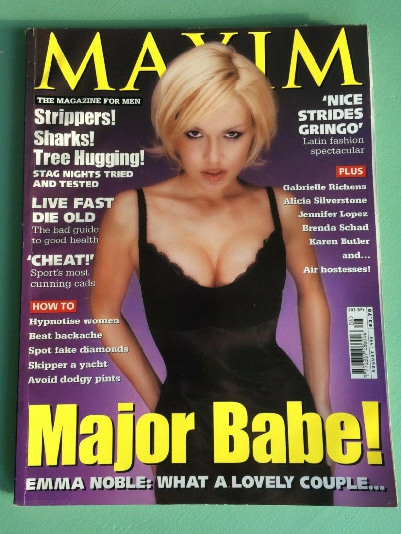 MAXIM (UK) magazine side cover  August 1998