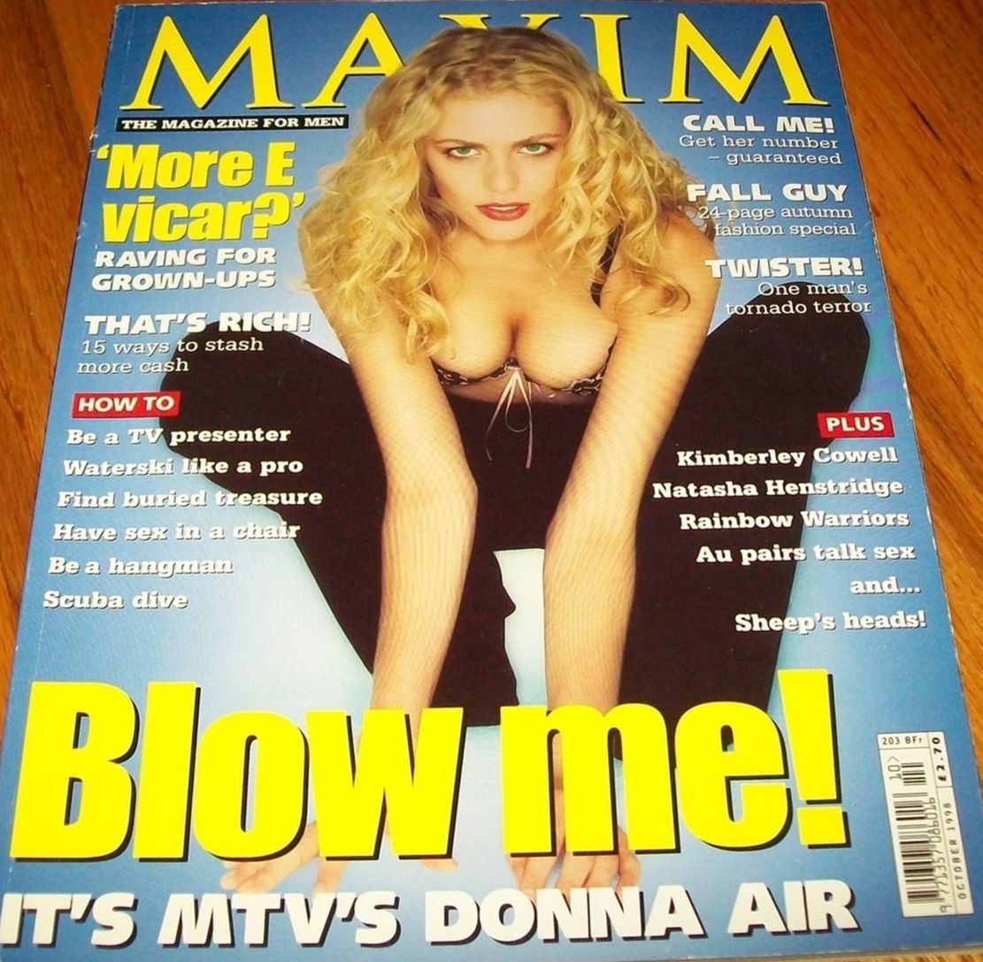 MAXIM (UK) magazine side cover  October 1998