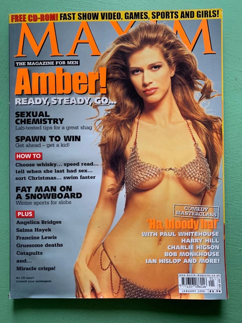 MAXIM (UK) magazine side cover  January 1999