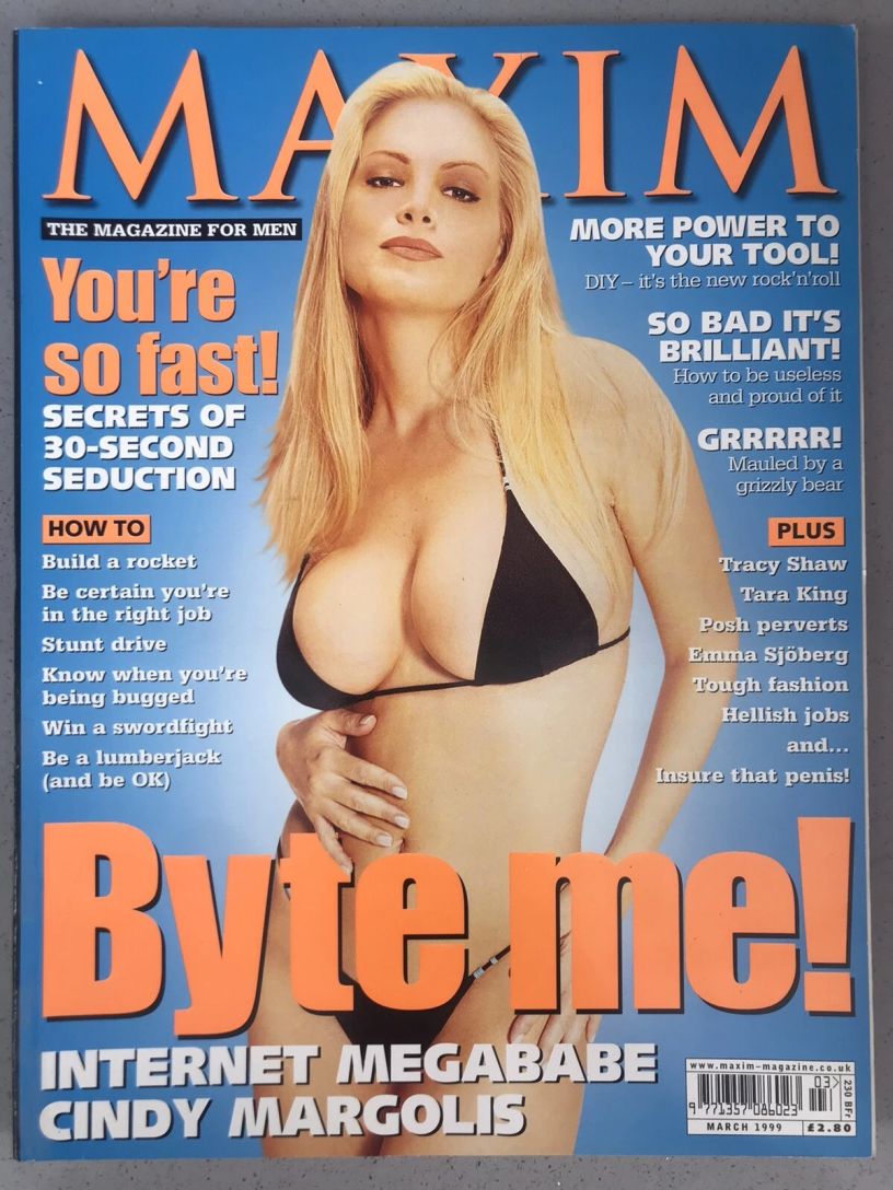 MAXIM (UK) magazine side cover  March 1999