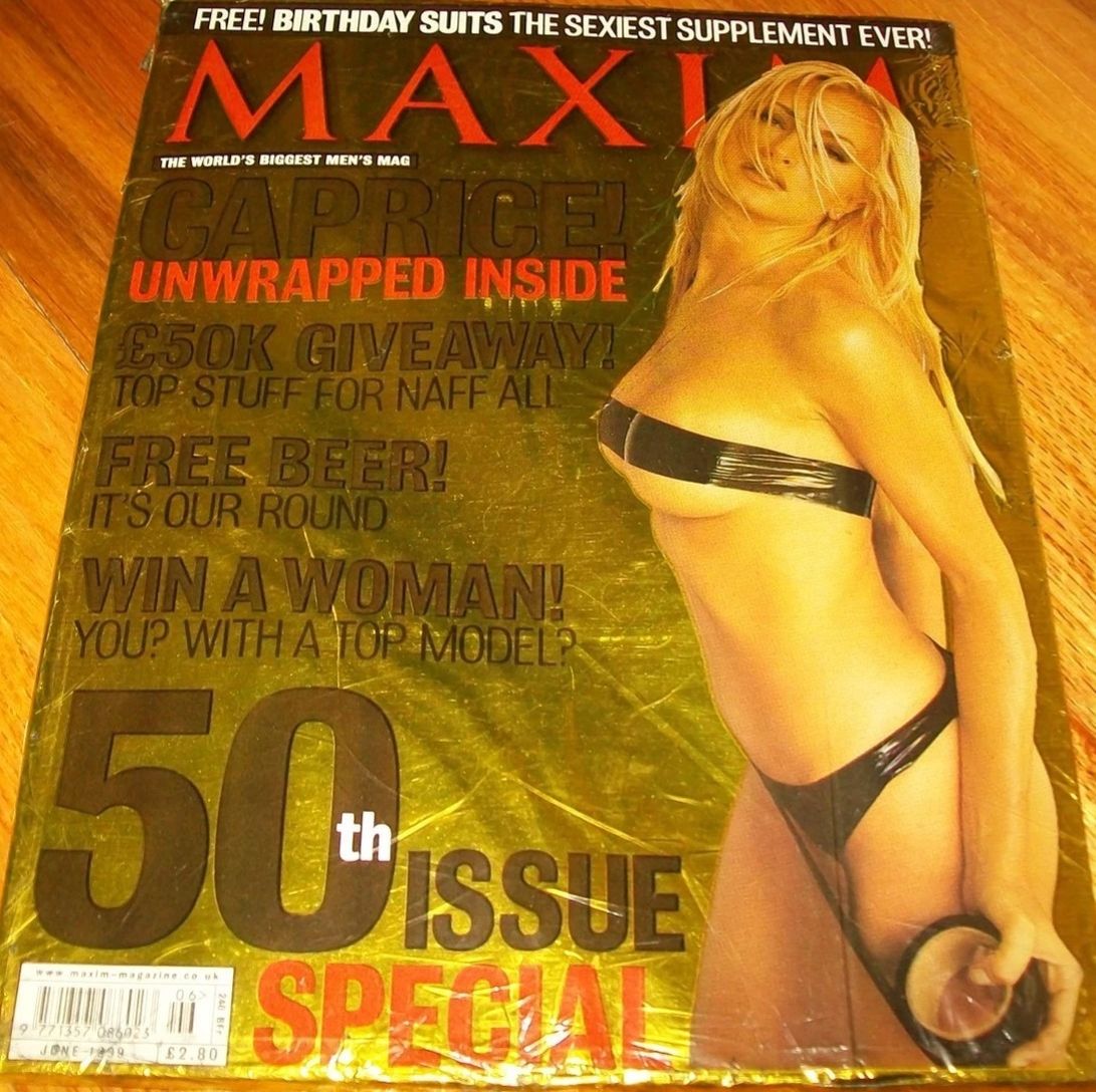 MAXIM (UK) magazine side cover  June 1999