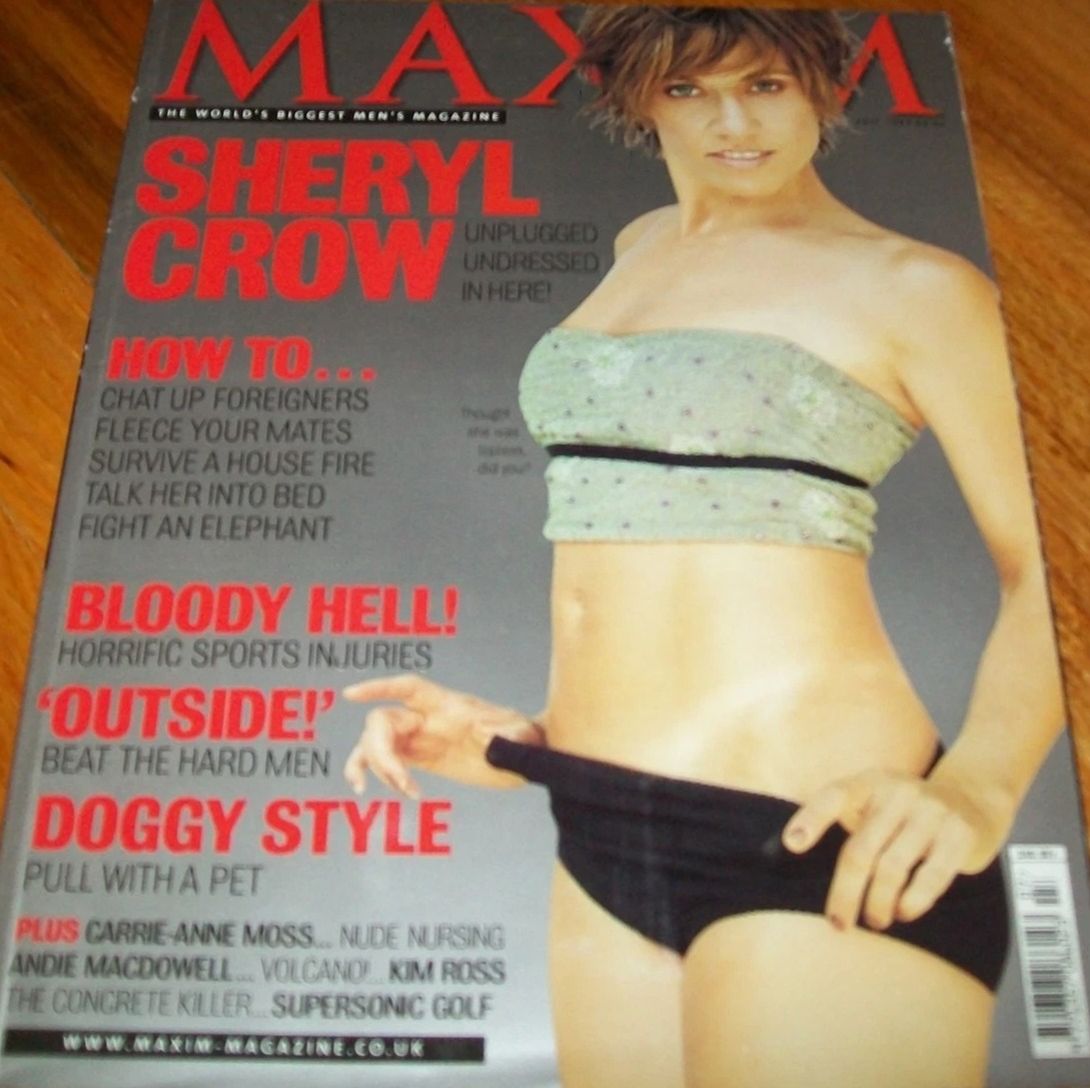 MAXIM (UK) magazine side cover  July 1999
