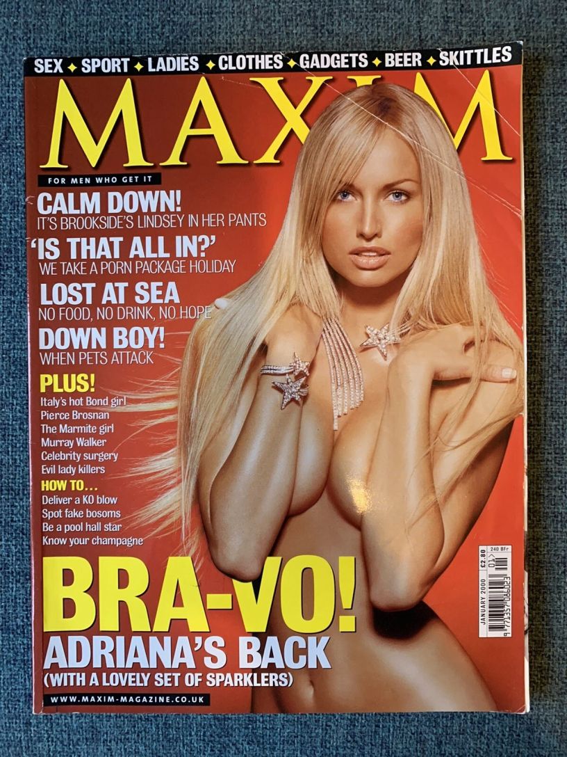 MAXIM (UK) magazine side cover  January 2000