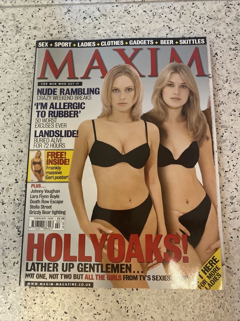 MAXIM (UK) magazine side cover  February 2000