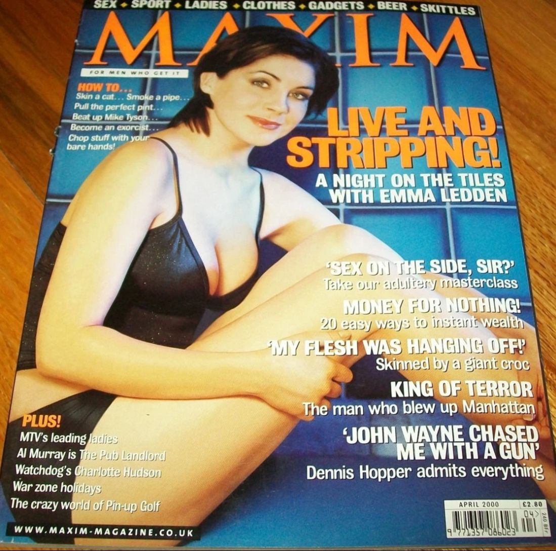 MAXIM (UK) magazine side cover  April 2000