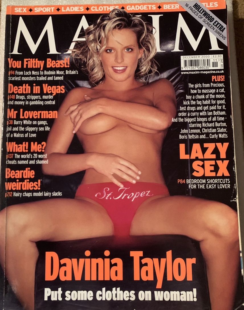 MAXIM (UK) magazine side cover  December 2000