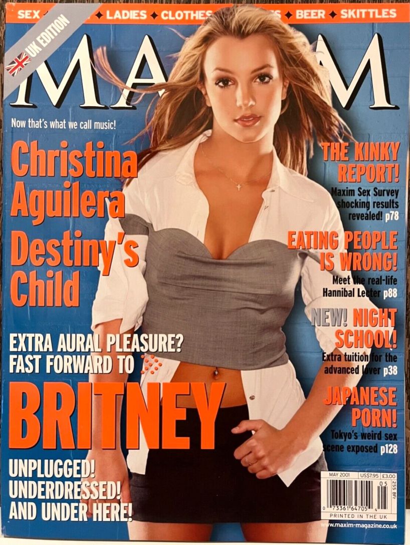 MAXIM (UK) magazine side cover  May 2001