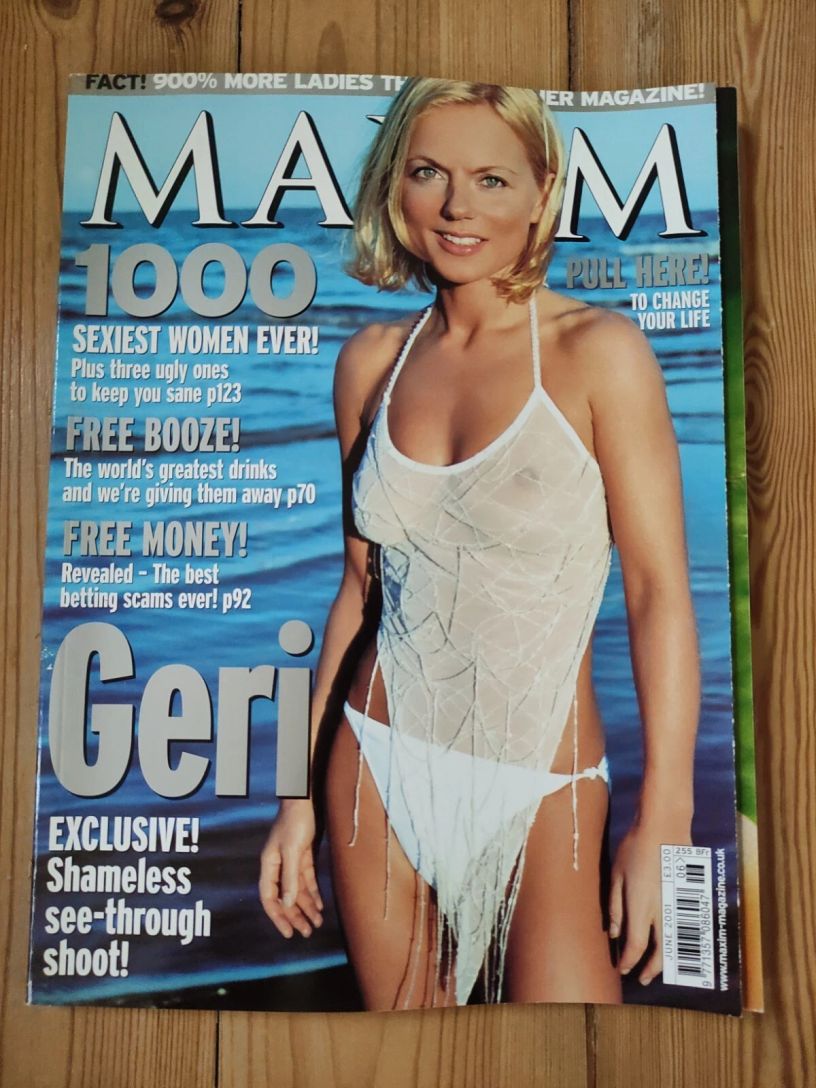 MAXIM (UK) magazine side cover  June 2001