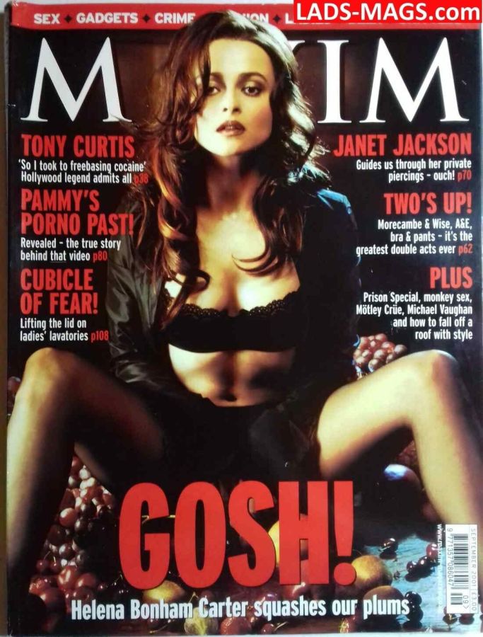 MAXIM (UK) magazine side cover  September 2001