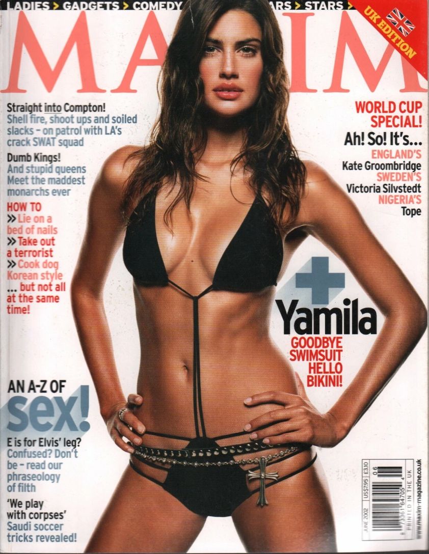 MAXIM (UK) magazine side cover  June 2002